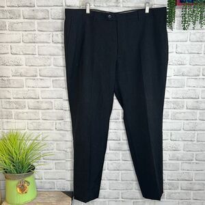 Pronto Uomo Wool Professional Dress Pants Slacks Size 40 Short Dark Gray